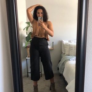 Flowy Rusty Orange Cropped Tank